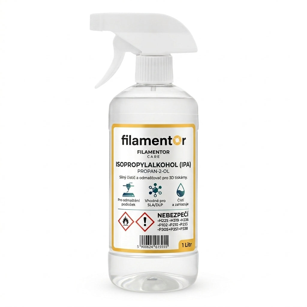 Spray d'alcool isopropylique IPA 99,9 % Filamentor Care, 1 litre, nettoyant et dégraissant pour imprimantes 3D