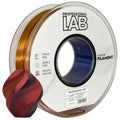 Spool of Silk PLA Tri Color red yellow blue filament, Prof. Lab, 1.75 mm
