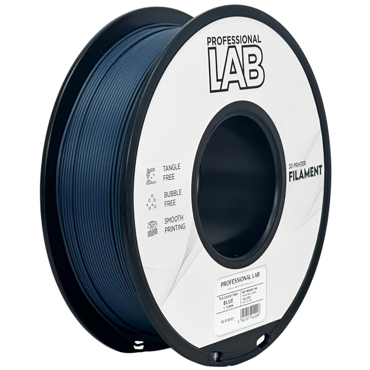 Bobine de filament PLA-CF bleu, Prof. Lab, 1,75 mm