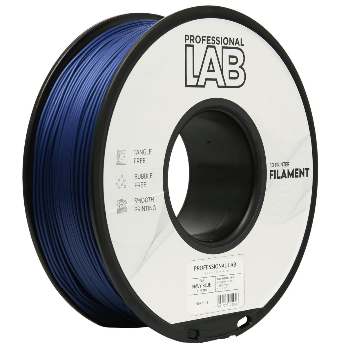 Bobine de filament PLA bleu marine, Prof. Lab, 1,75 mm