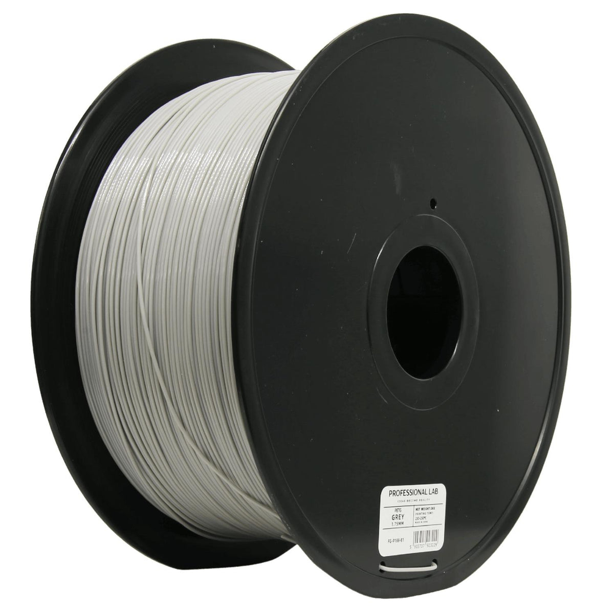 Bobine de filament PETG gris 3 kg, Prof. Lab, 1,75 mm
