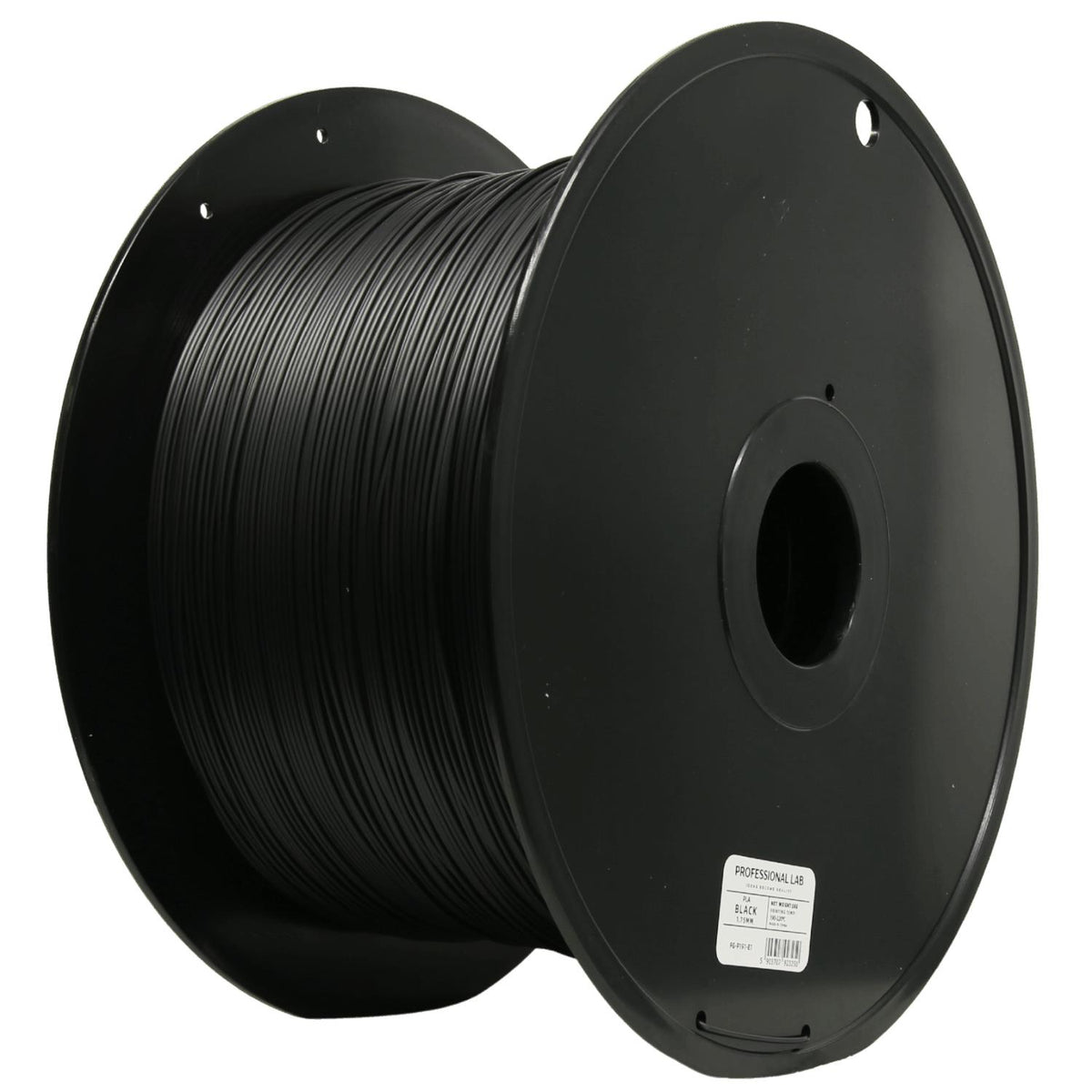 Spool of PLA black 5 kg filament, Prof. Lab, 1.75 mm