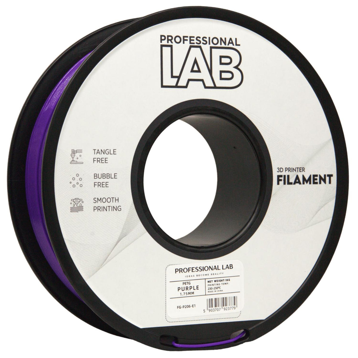 Bobine de filament PETG violet, Prof. Lab, 1,75 mm