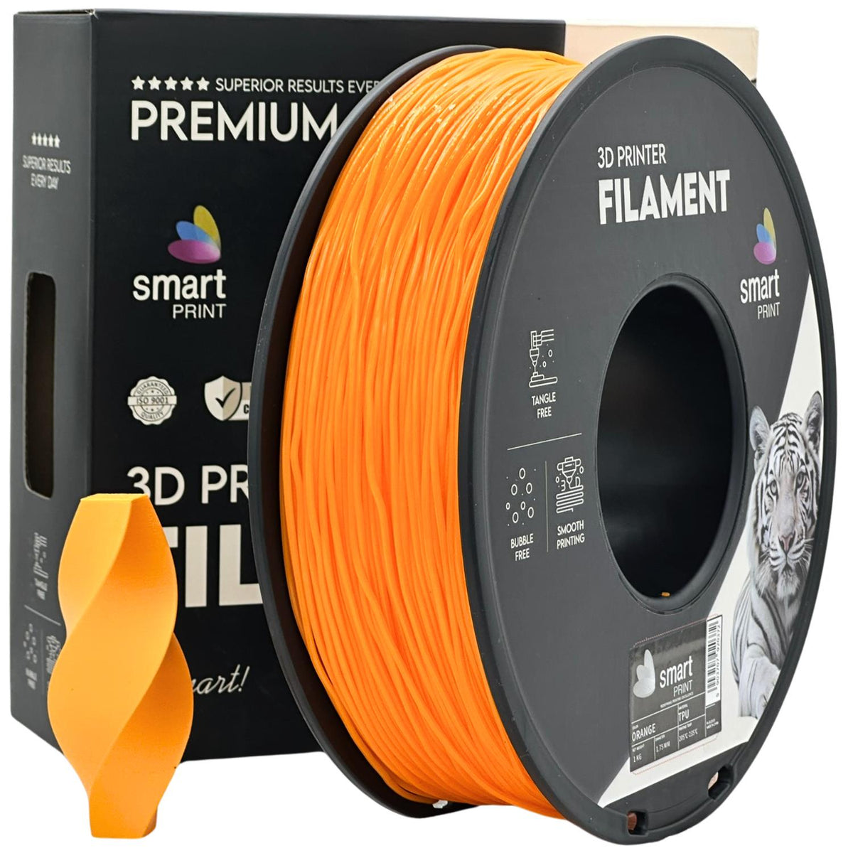 Bobine de filament TPU orange, Smart Print, 1,75 mm
