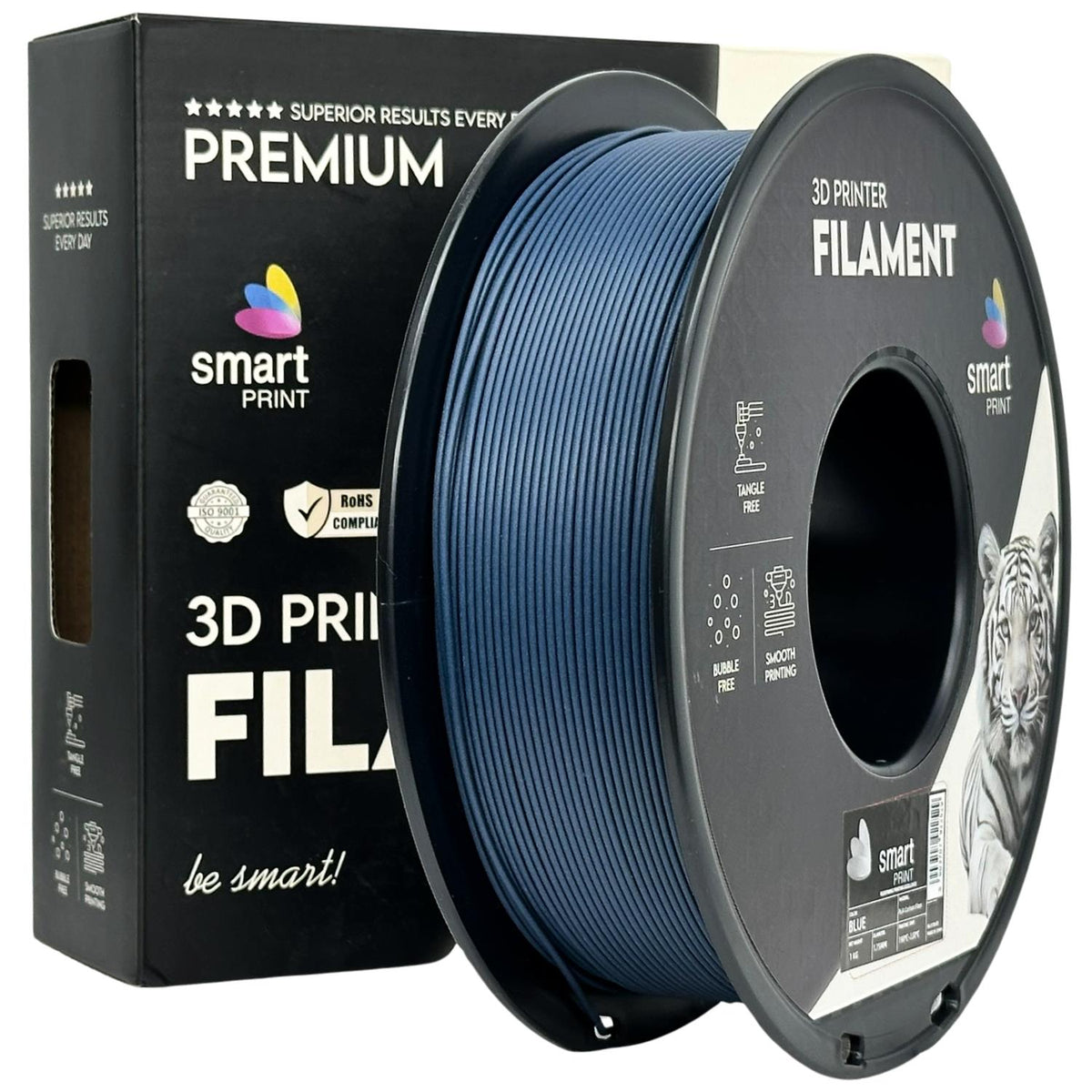 Bobine de filament PLA-CF bleu, Smart Print, 1,75 mm