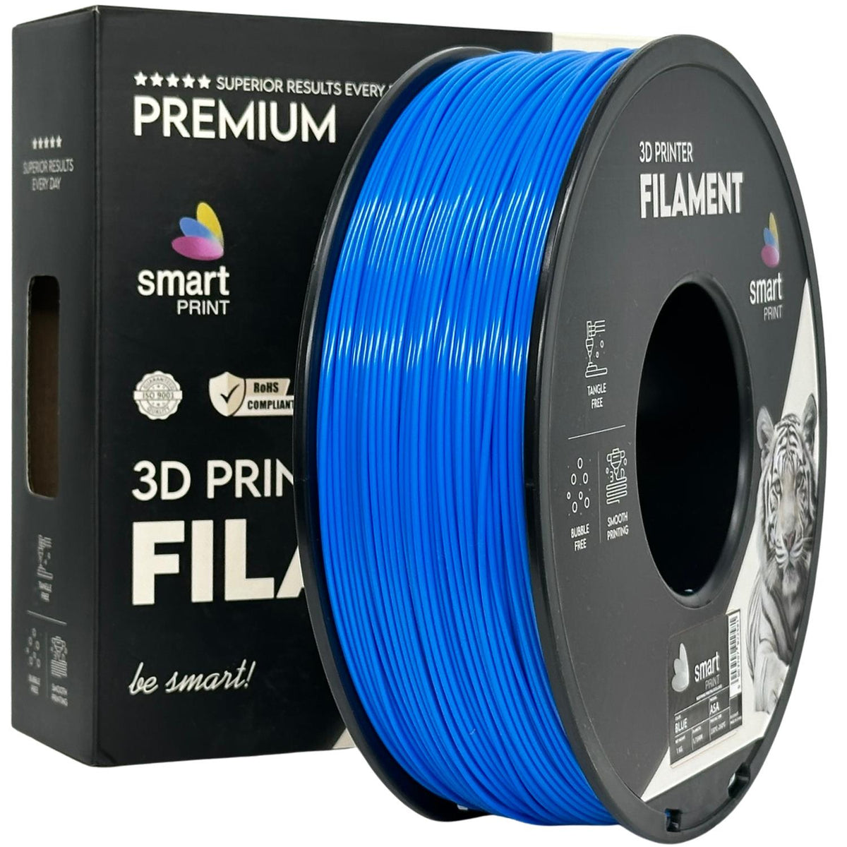 Bobine de filament ASA bleu, Smart Print, 1,75 mm