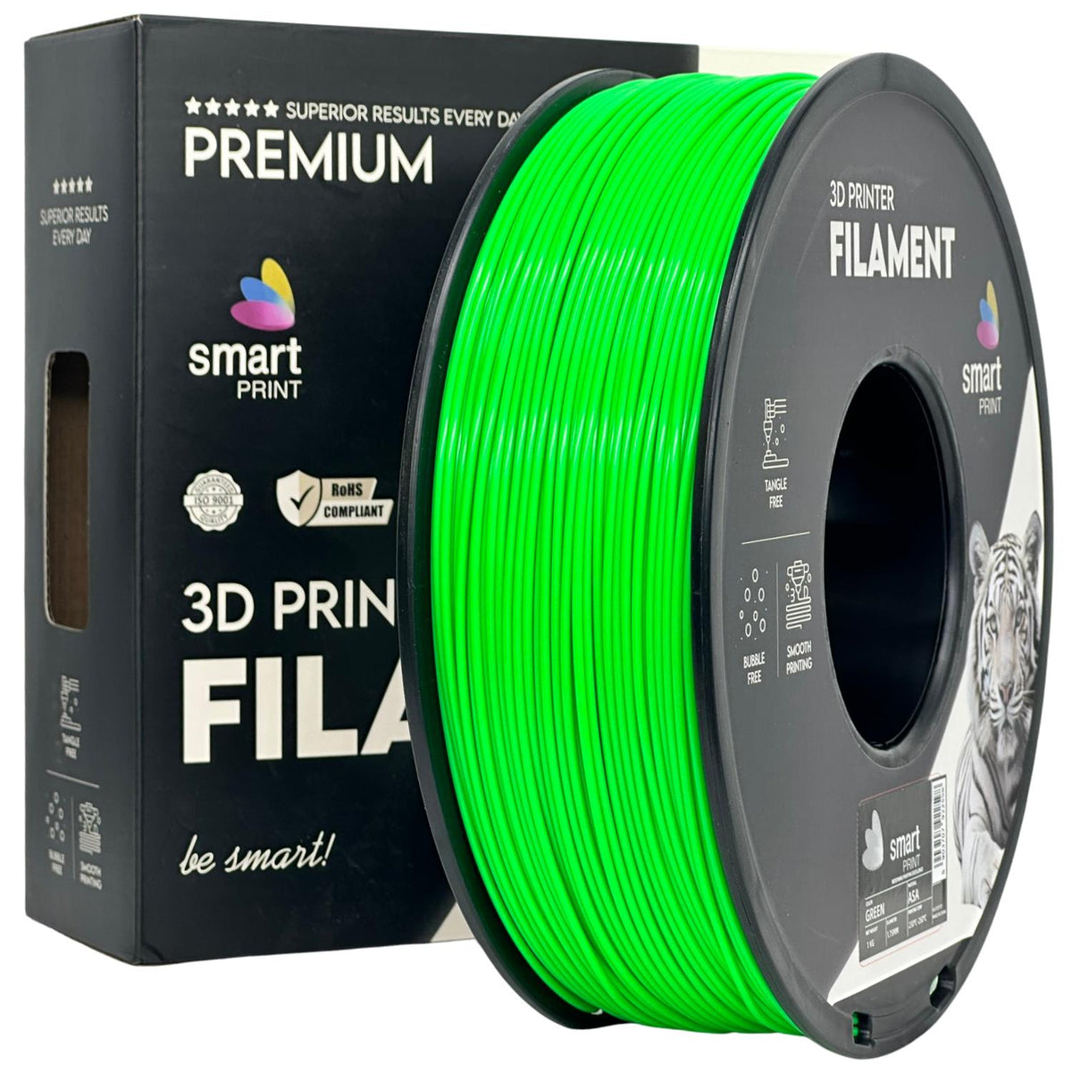 Bobine de filament ASA vert, Smart Print, 1,75 mm