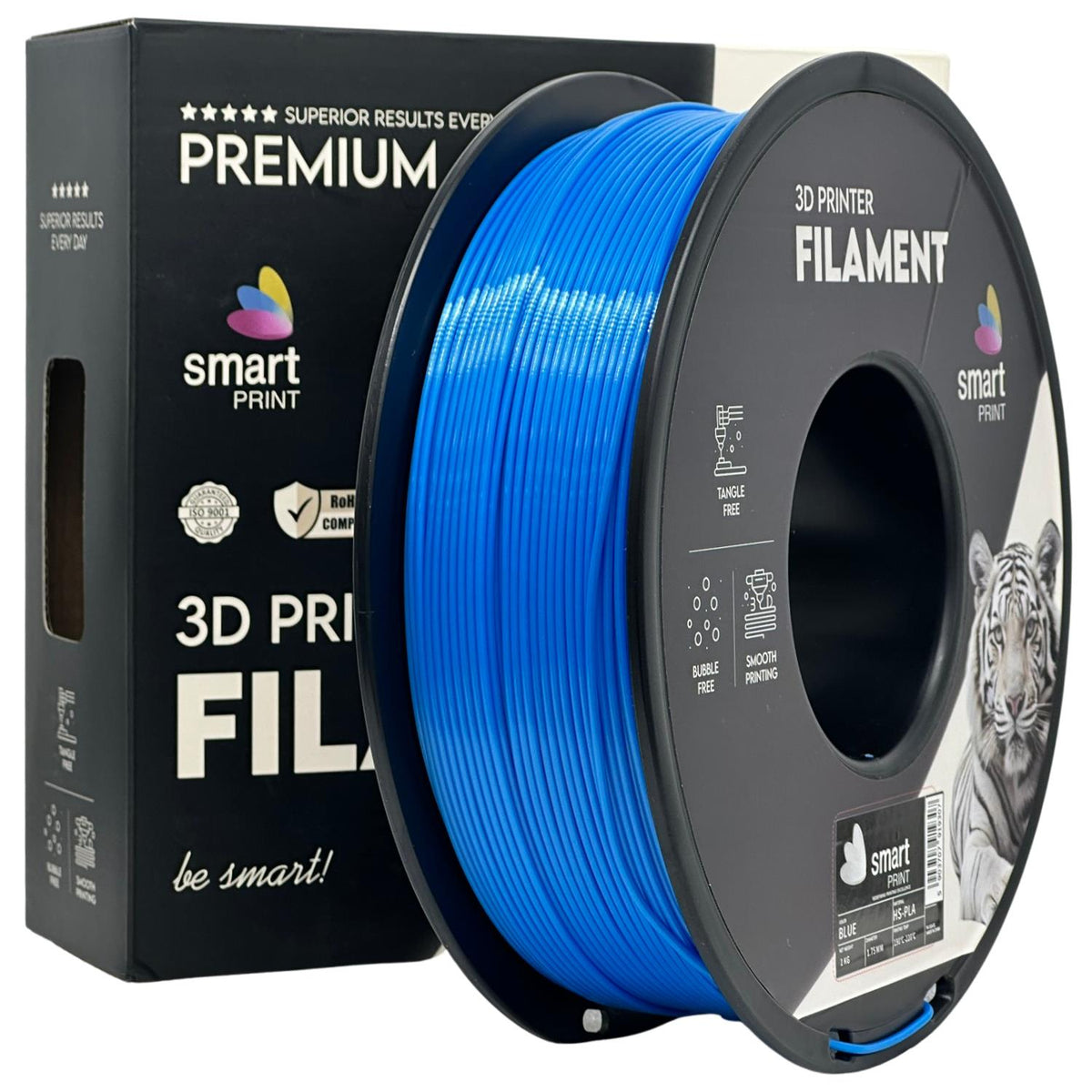 Bobine de filament HS-PLA bleu, Smart Print, 1,75 mm