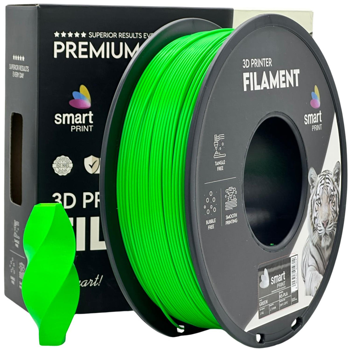 Bobine de filament HS-PLA vert, Smart Print, 1,75 mm