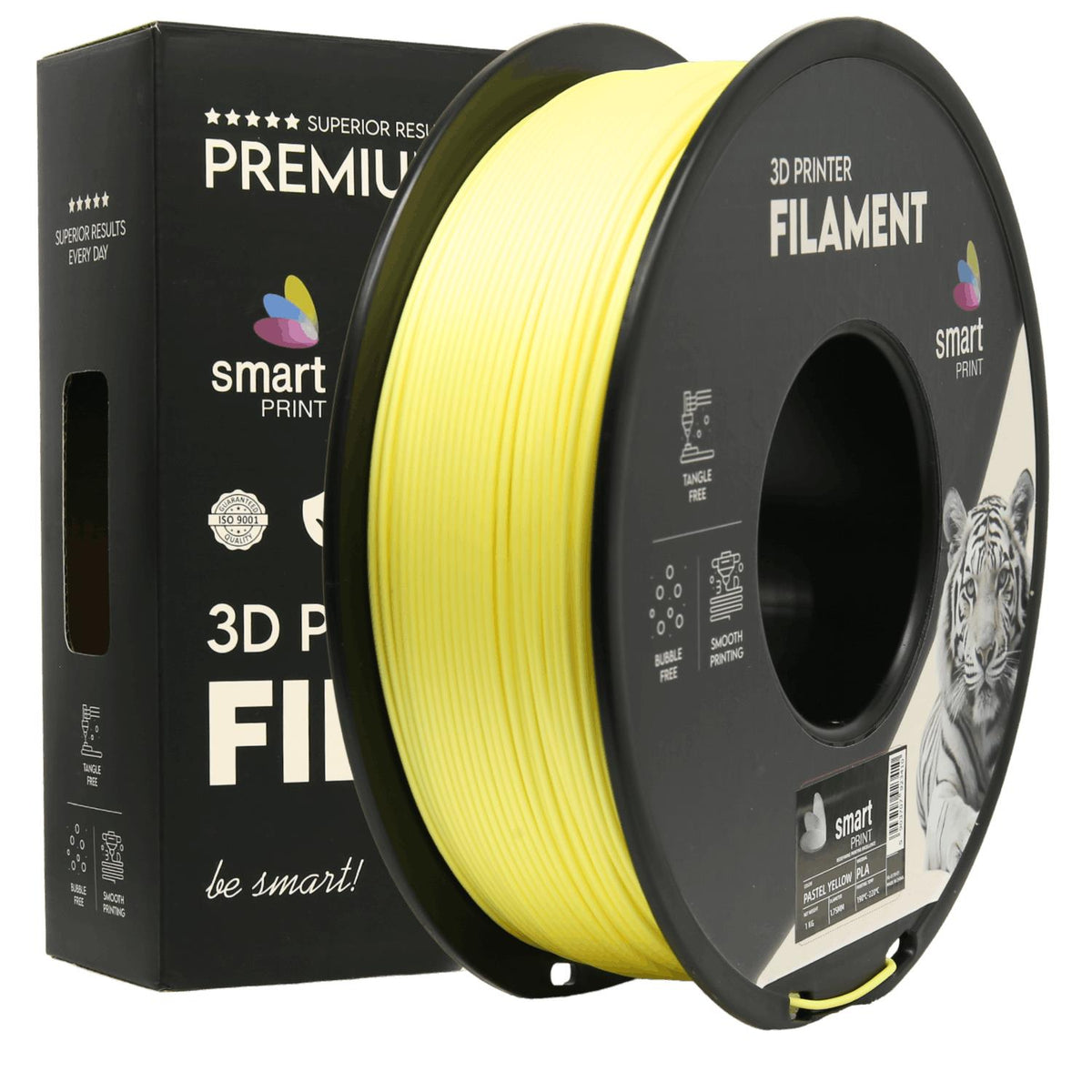 Bobine de filament PLA jaune pastel, Smart Print, 1,75 mm