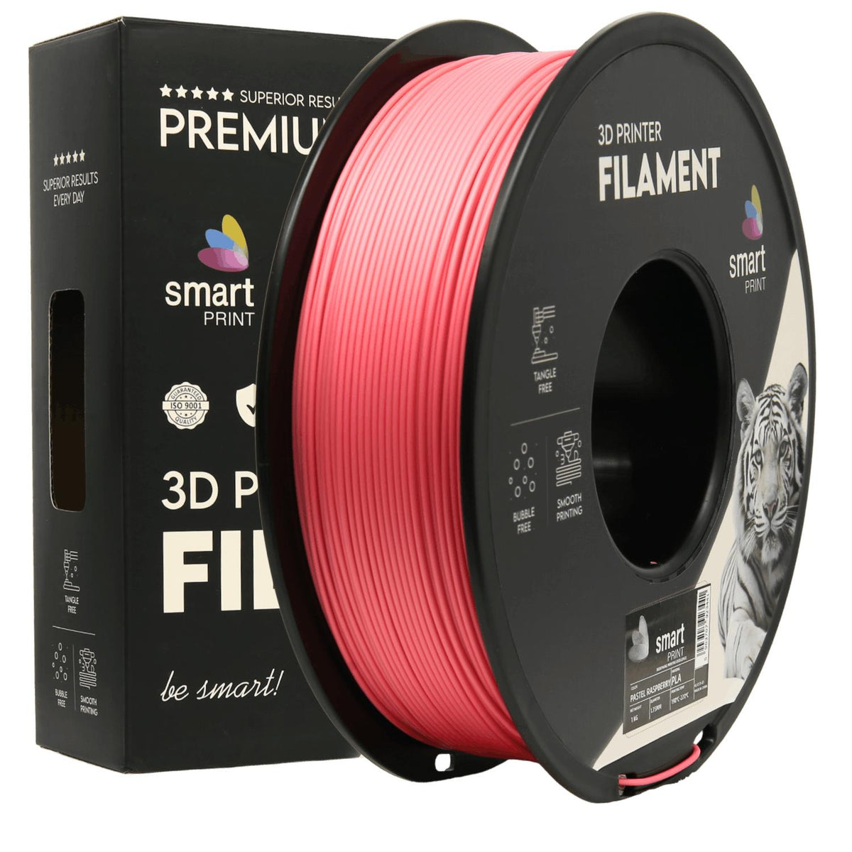 Bobine de filament PLA framboise pastel, Smart Print, 1,75 mm