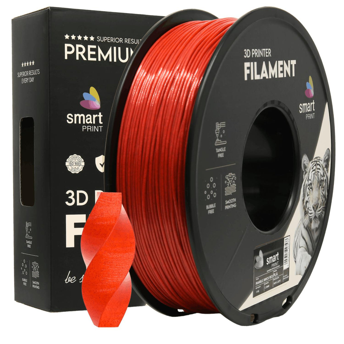 Bobine de filament PLA marbre brique, Smart Print, 1,75 mm
