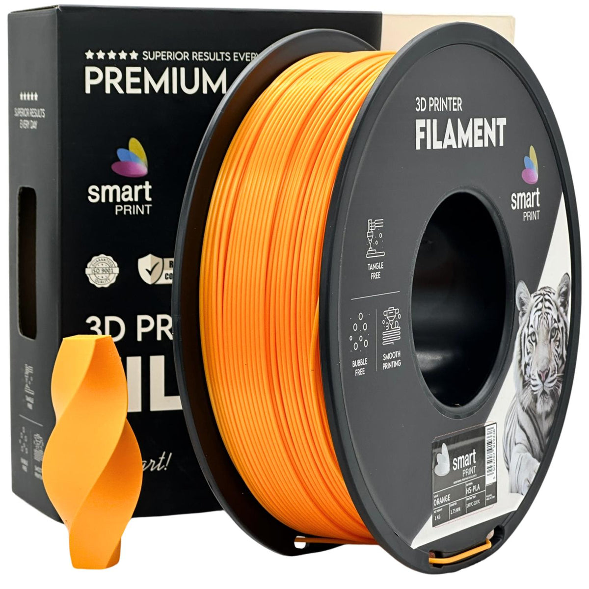 Bobine de filament HS-PLA orange, Smart Print, 1,75 mm