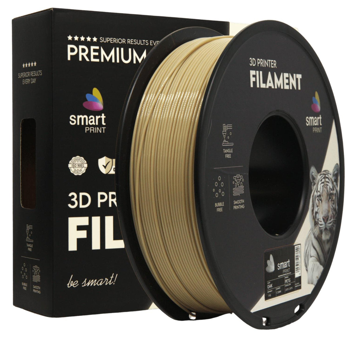 Bobine de filament PETG chêne, Smart Print, 1,75 mm
