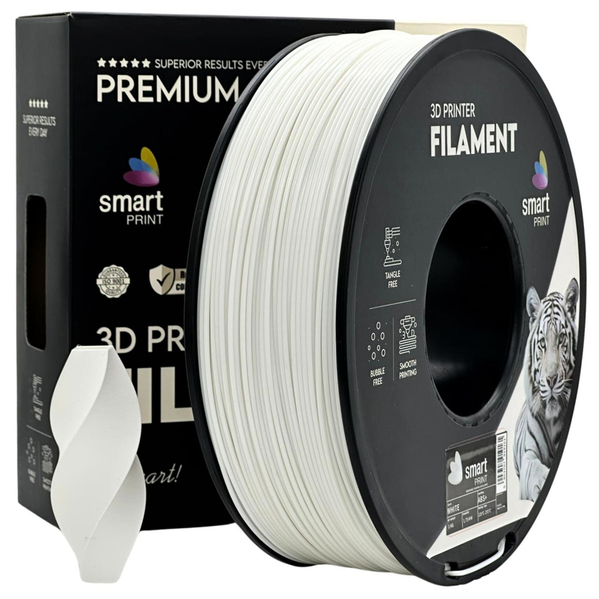 Bobine de filament ABS+ blanc, Smart Print, 1,75 mm