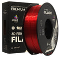Bobine de filament PETG rouge transparent, Smart Print, 1,75 mm