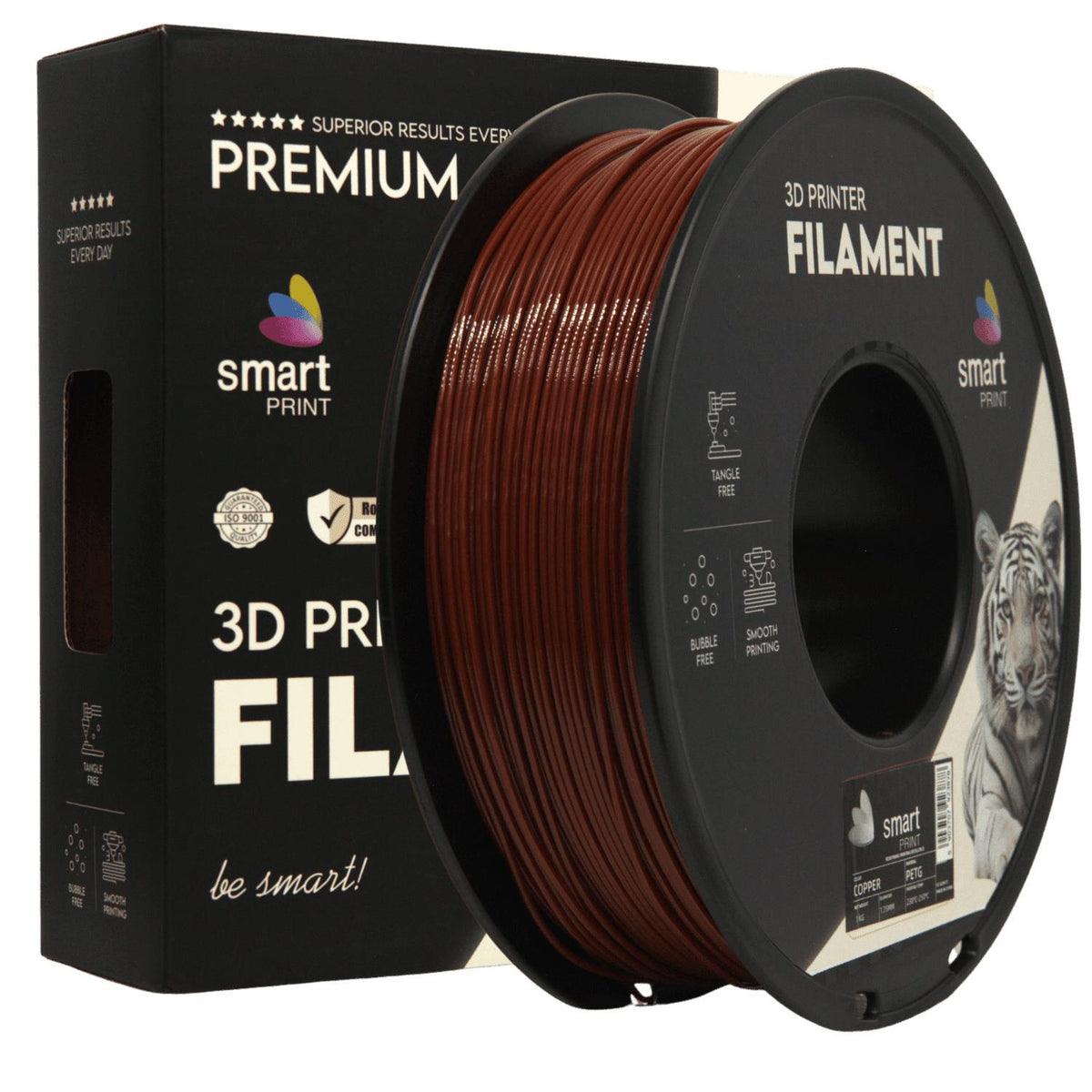 Bobine de filament PETG cuivre, Smart Print, 1,75 mm