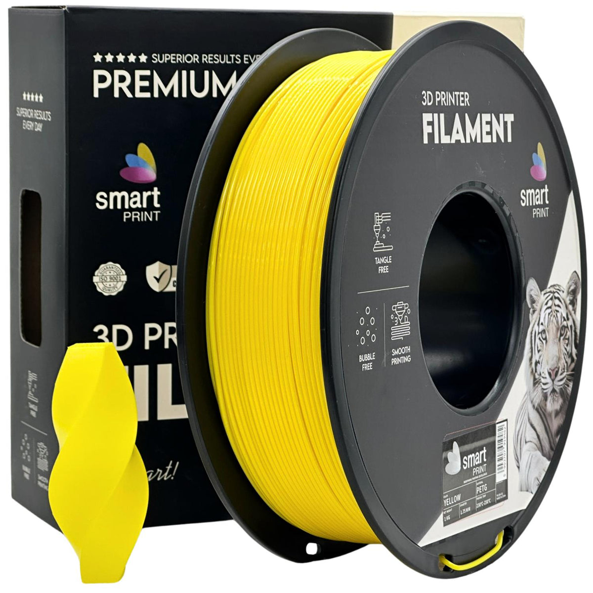 Bobine de filament PETG jaune, Smart Print, 1,75 mm