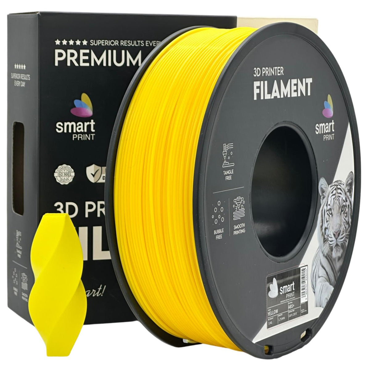 Bobine de filament ABS+ jaune, Smart Print, 1,75 mm