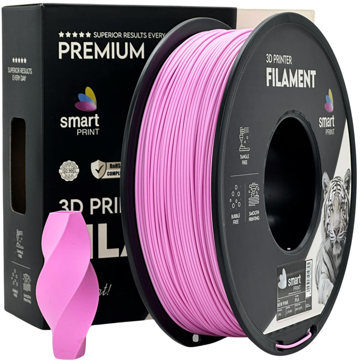 Bobine de filament PLA rose, Smart Print, 1,75 mm
