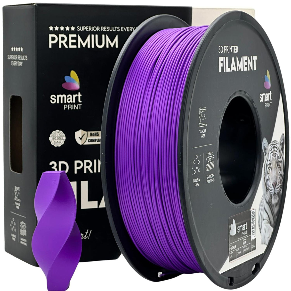 Bobine de filament PLA violet, Smart Print, 1,75 mm