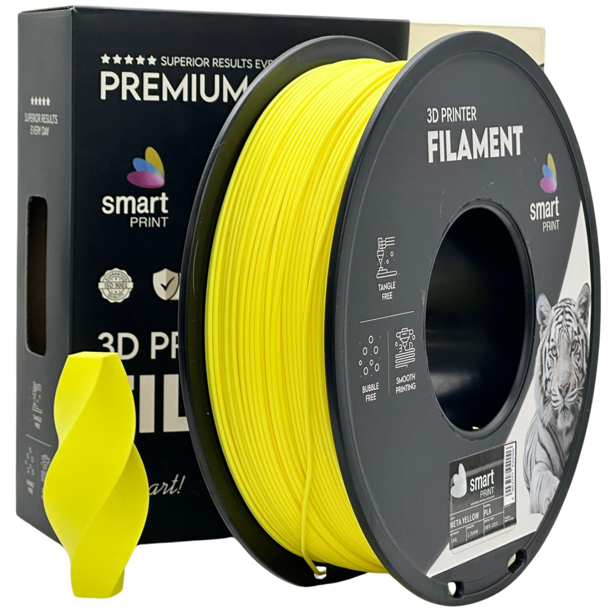 Bobine de filament PLA META jaune, Smart Print, 1,75 mm