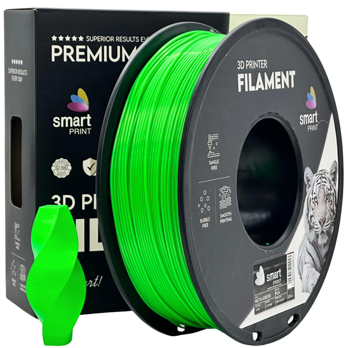 Bobine de filament PLA META vert, Smart Print, 1,75 mm